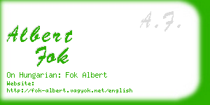 albert fok business card